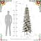 Glitzhome; 7.5ft. Pre-Lit Flocked Pencil Spruce Artificial Christmas Tree, Warm White LED Lights; Category:Shop All Christmas Trees; Image:10